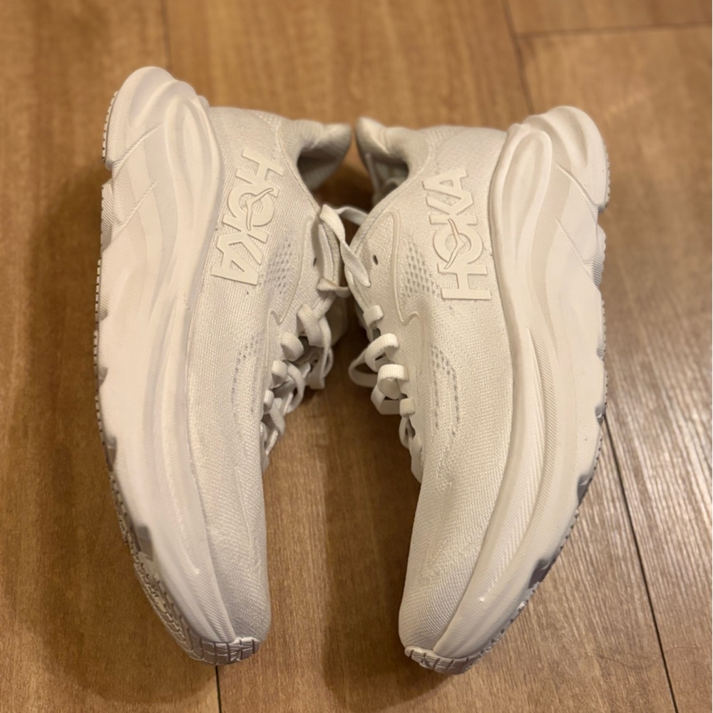 Hoka All-White Athletic Sneakers